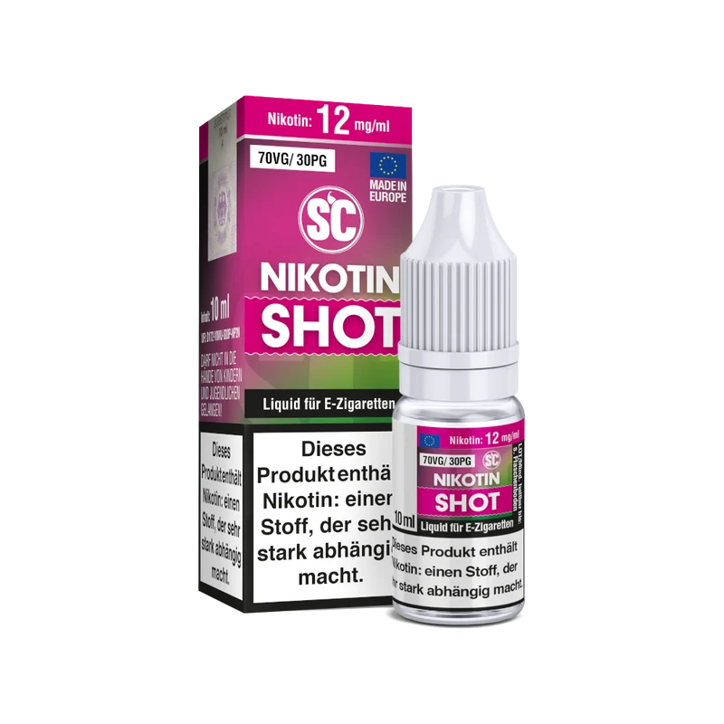SC Nikotin Shot 10ml – 50PG/50VG & 70VG/30PG Mischung