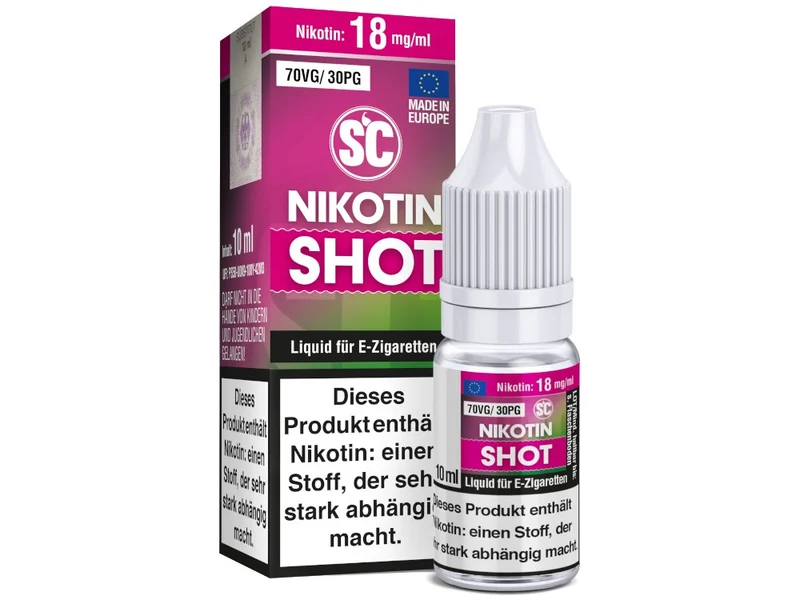 SC Nikotin Shot 10ml – 50PG/50VG & 70VG/30PG Mischung