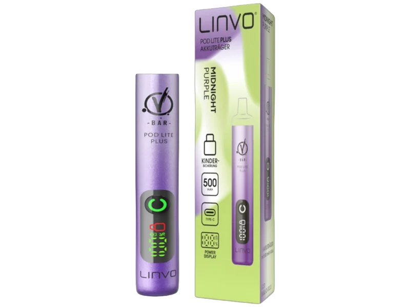 Linvo Pod Lite Plus Akku – 500 mAh E-Zigarette mit Display & USB-C