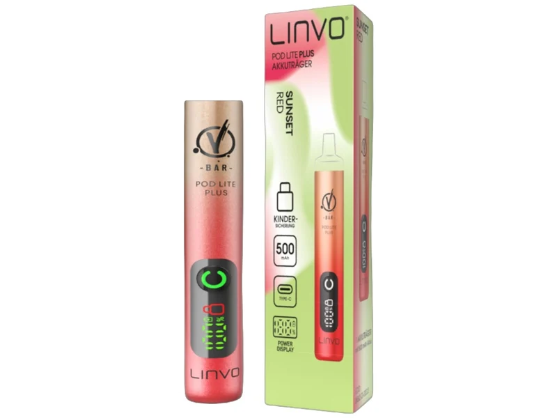 Linvo Pod Lite Plus Akku – 500 mAh E-Zigarette mit Display & USB-C