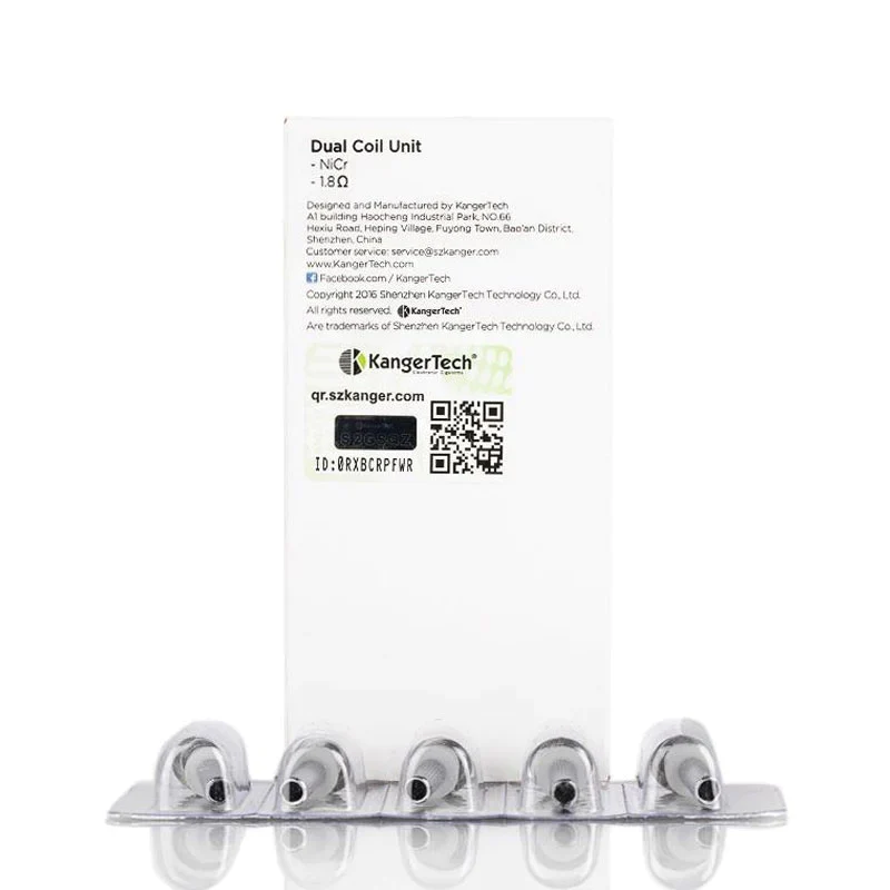 Kanger Ersatz New Dual Coil 5 Stück/Packung