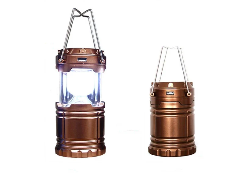 LED Lampe Tragbar 360 Grad Solar Camping Laterne Wiederaufladbar