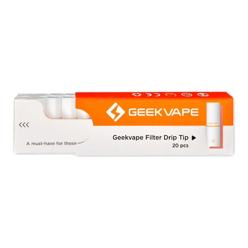 GeekVape Filter Drip Tips – Papierfilter für Wenax M1 & S3 (20 Stück)