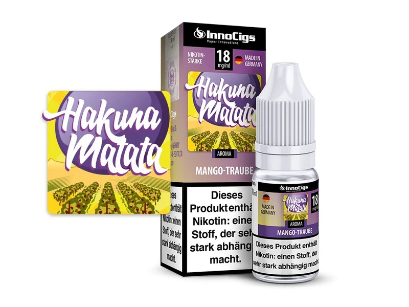 InnoCigs - Hakuna Matata Traube - 10ml Fertigliquid (Nikotinfrei/Nikotin)