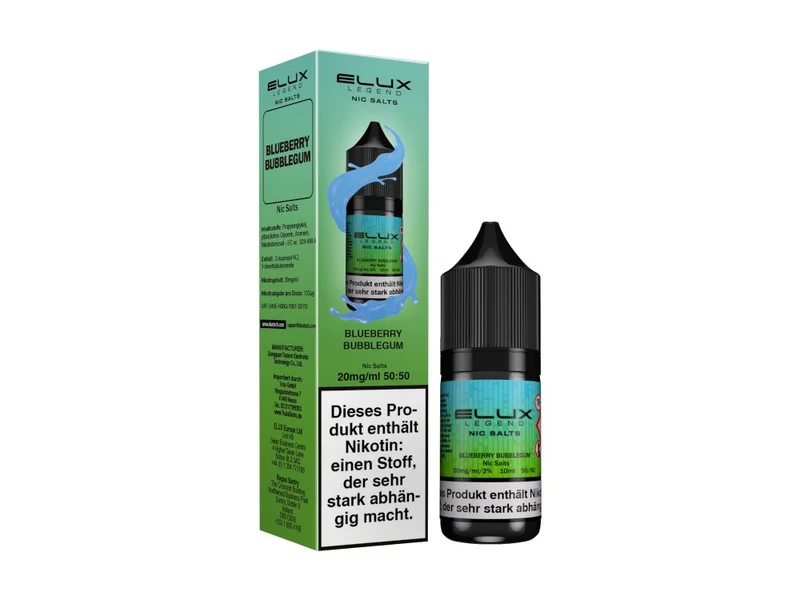 Elux - Blueberry Bubblegum - 10ml Fertigliquid (Nikotinsalz)