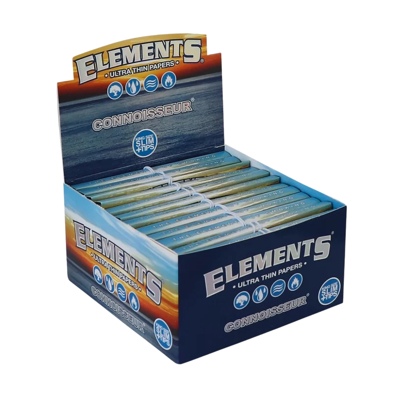 ELEMENTS - Connoisseur - King Size Slim + Tips (32x Leaves & 32x Tips per Pack)