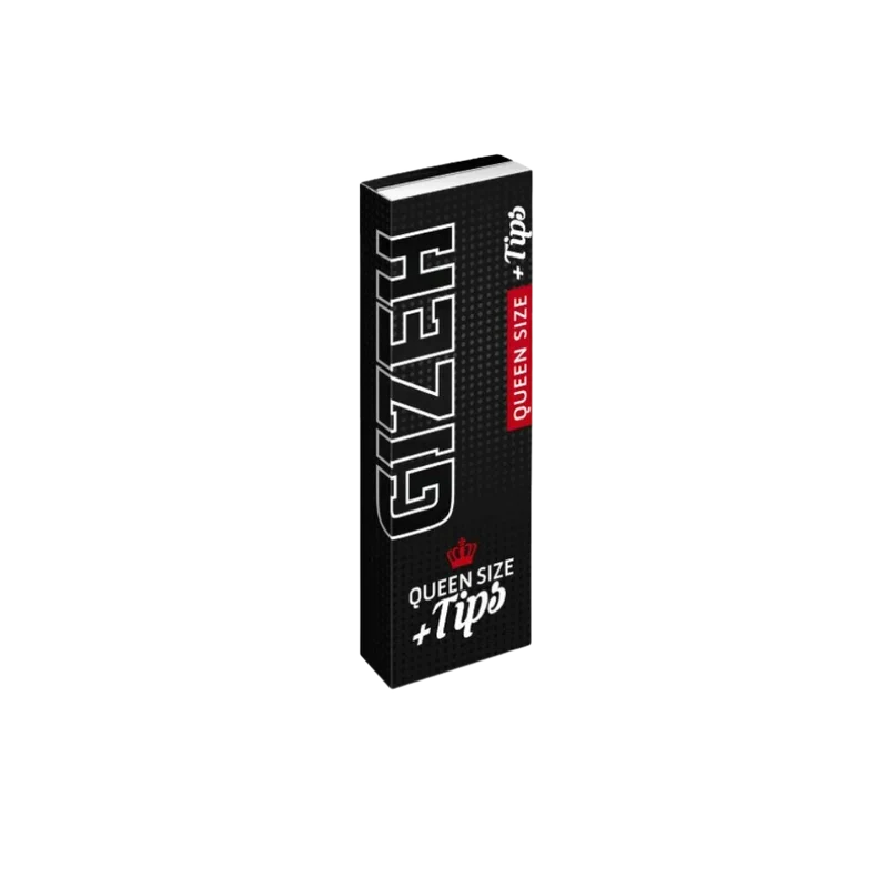 GIZEH - Queen Size + Tips - Black (50 Leaves per Pack)