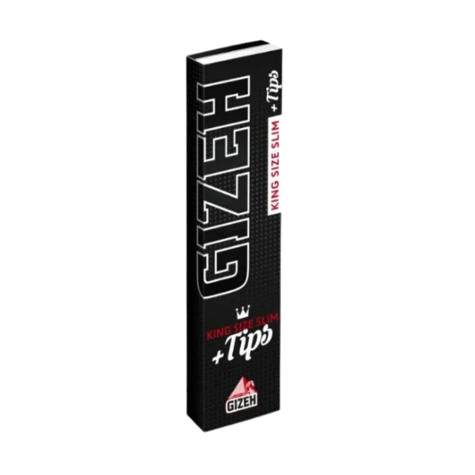 GIZEH - King Size Slim + Tips - Black