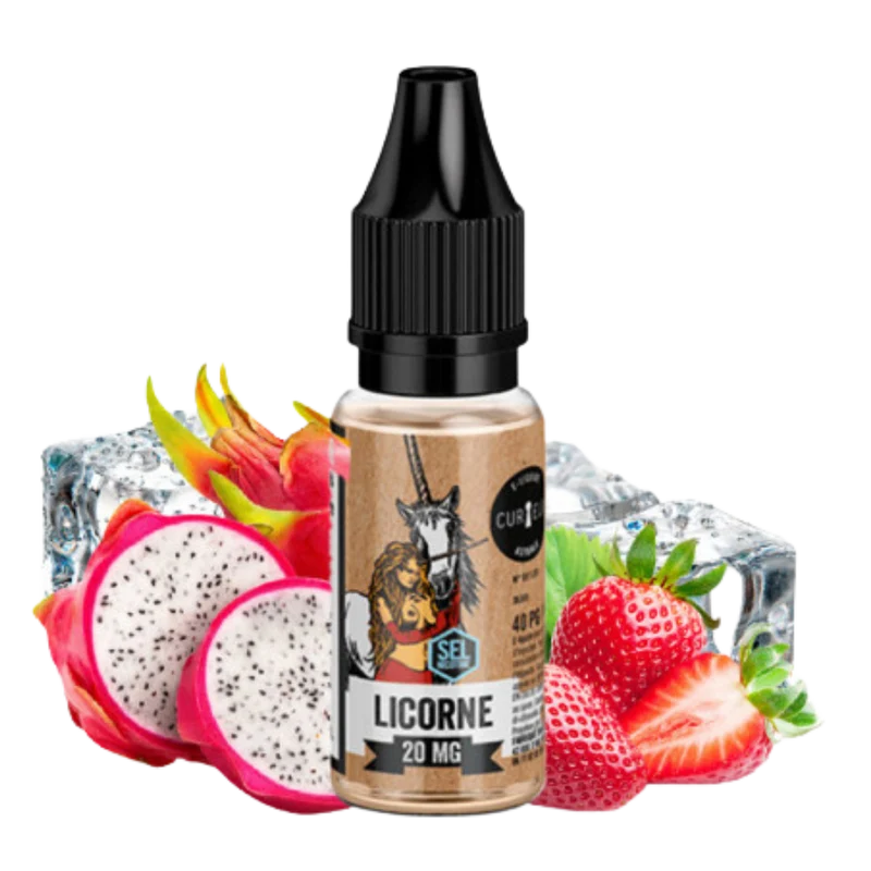 Curieux - Édition - Nikotinsalz - Astrale Licorne (Erbeere & Drachenfrucht) 10ml