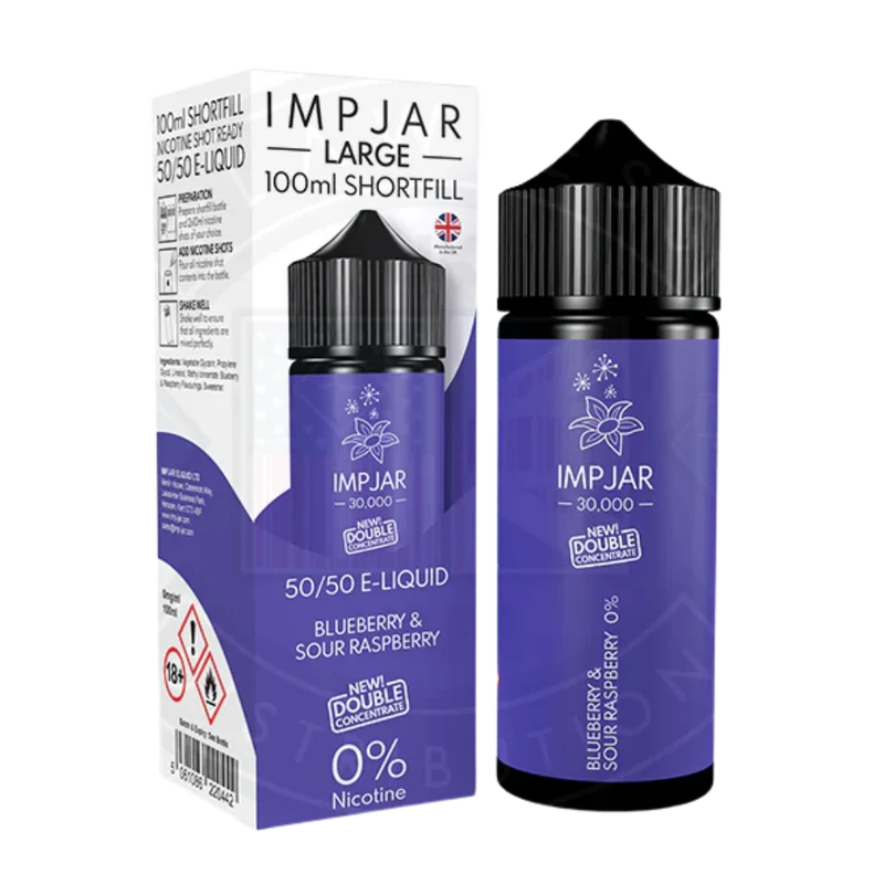 IMP JAR Large - Shortfill Doubleconcentrate - Blueberry & Sour Raspberry 100ml 0mg