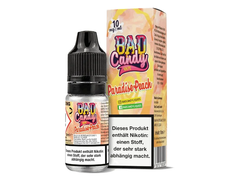 Bad Candy Liquids - Paradise Peach - 10ml Fertigliquid (Nikotinsalz)