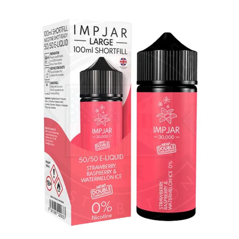 IMP JAR Large - Shortfill Doubleconcentrate - Strawberry Raspberry & Watermelon Ice 100ml 0mg