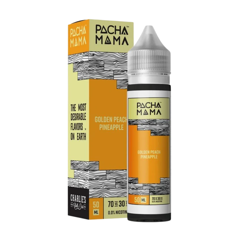 Pacha Mama - E-Liquid Shortfill - Golden Peach Pineapple 50ml 0mg