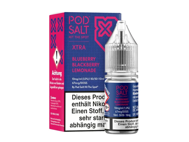 Pod Salt X - Blueberry Blackberry Lemonade - 10ml Fertigliquid (Nikotinsalz)