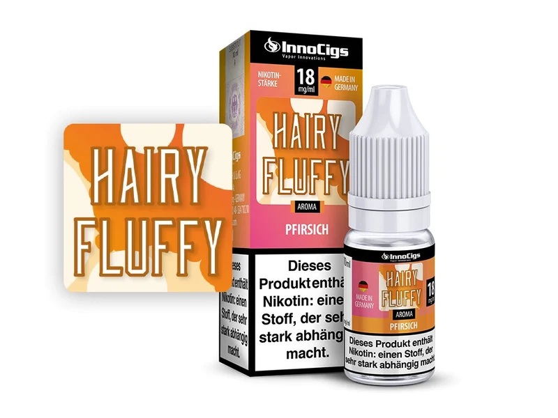 InnoCigs - Hairy Fluffy Pfirsich - 10ml Fertigliquid (Nikotinfrei/Nikotin)