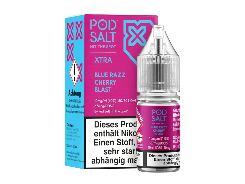 Pod Salt X - Blue Razz Cherry Blast - 10ml Fertigliquid (Nikotinsalz)