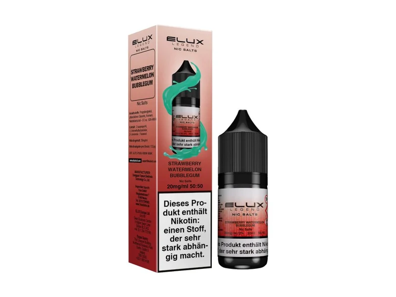 Elux - Strawberry Watermelon Bubblegum - 10ml Fertigliquid (Nikotinsalz)