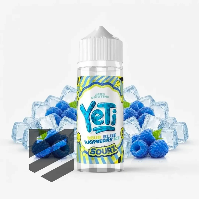 Yeti - E- Liquid Shortfill - Sourz Blue Raspberry Ice 0mg 100ml