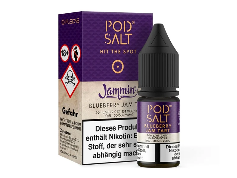 Pod Salt Fusion - Blueberry Jam Tart - 10ml Fertigliquid (Nikotinsalz)