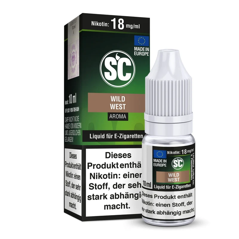 SC - Wild West Tabak - 10ml Fertigliquid (Nikotinfrei/Nikotin)