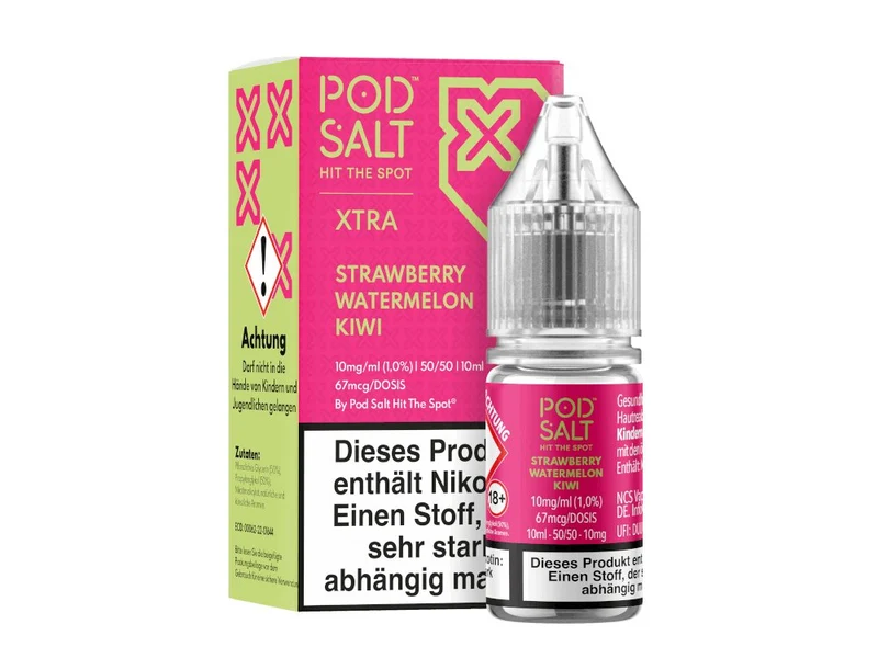 Pod Salt X - Strawberry Watermelon Kiwi - 10ml Fertigliquid (Nikotinsalz)