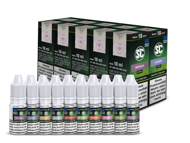 SC - Fruit Probierbox - 10ml Fertigliquid (Nikotinfrei/Nikotin)