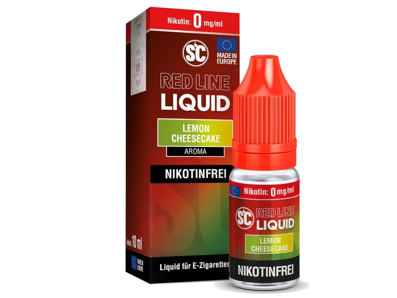 SC - Red Line - Lemon Cheesecake - 10ml Fertigliquid (Nikotinfrei/Nikotinsalz)