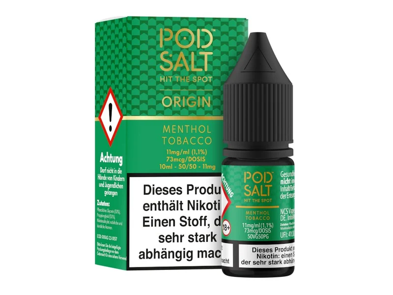 Pod Salt Origin - Menthol Tobacco - 10ml Fertigliquid (Nikotinsalz)