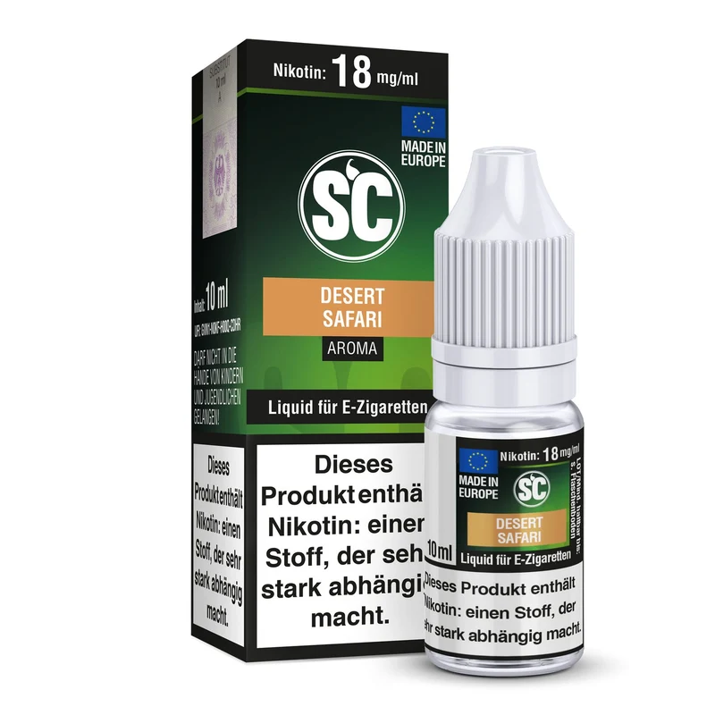 SC - Desert Safari Tabak - 10ml Fertigliquid (Nikotinfrei/Nikotin)
