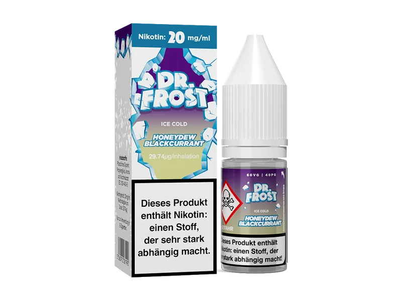 Dr. Frost - Ice Cold - Honeydew Blackcurrant - 10ml Fertigliquid (Nikotinsalz)