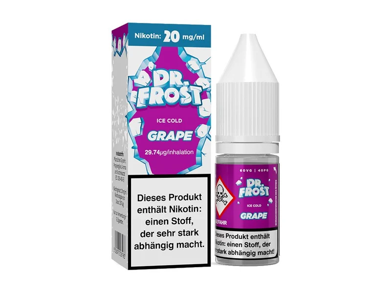 Dr. Frost Ice Cold - Grape - 10ml Fertigliquid (Nikotinsalz)