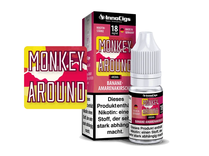 InnoCigs - Monkey Around Bananen Amarenakirsche - 10ml Fertigliquid (Nikotinfrei/Nikotin)