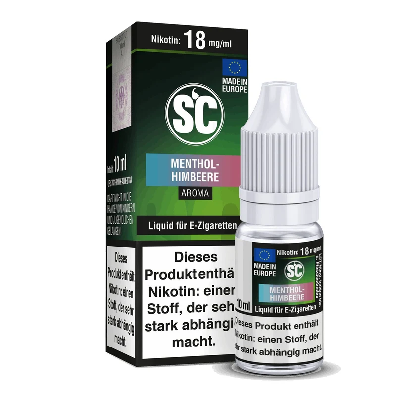 SC - Menthol-Himbeere - 10ml Fertigliquid (Nikotinfrei/Nikotin)