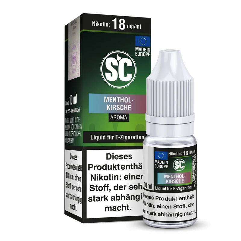 SC - Menthol-Kirsche - 10ml Fertigliquid (Nikotinfrei/Nikotin)
