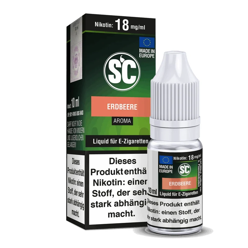 SC - Erdbeere - 10ml Fertigliquid (Nikotinfrei/Nikotin)