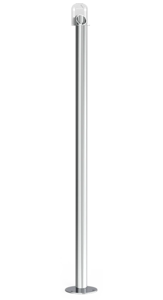 Cendrier inox sur pied pour espaces réduits