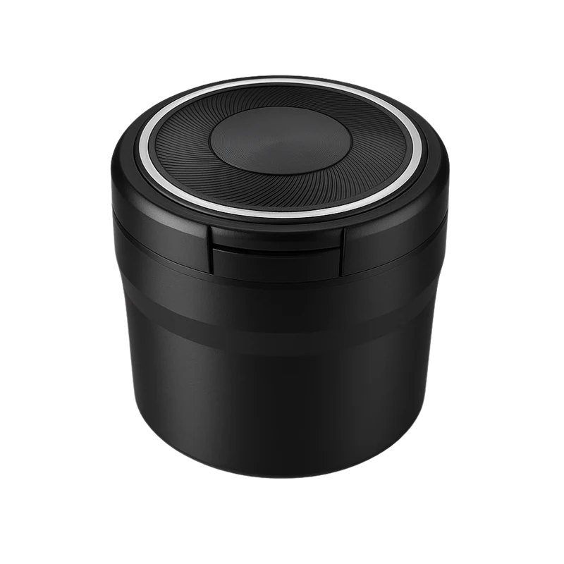 Champ Mini Auto Aschenbecher mit LED Beleuchtung Black