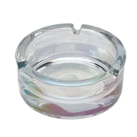 Champ Rainbow Glas Aschenbecher rund White