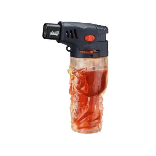 Champ - Skull Feuerzeug mit farbigem Gas Red