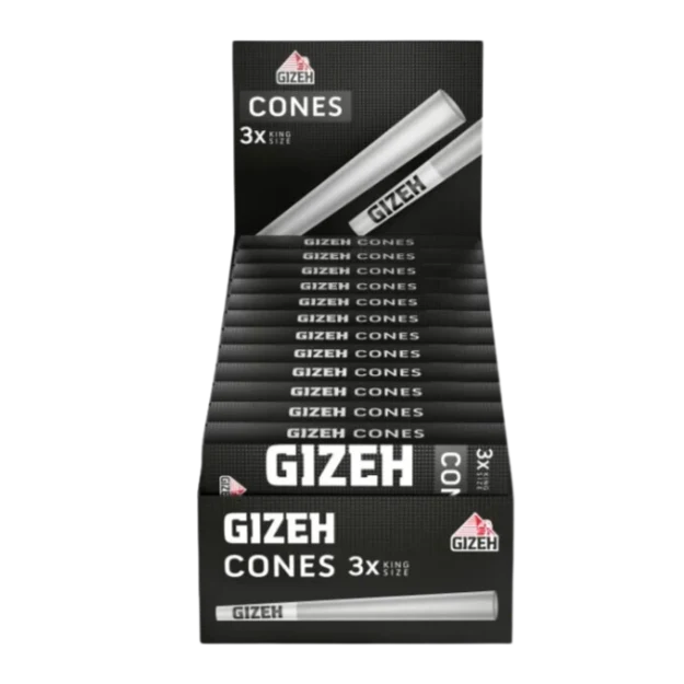 GIZEH - Cones - Black - 3 Stk.