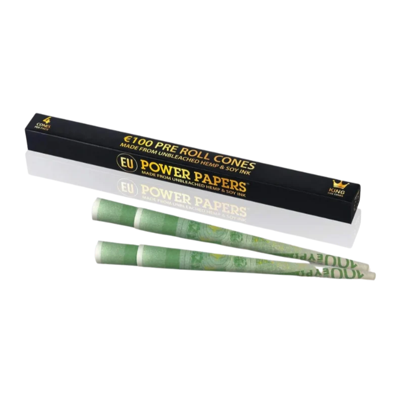 Power Papers 100 EURO - King Size Cones - Prerolled Joints