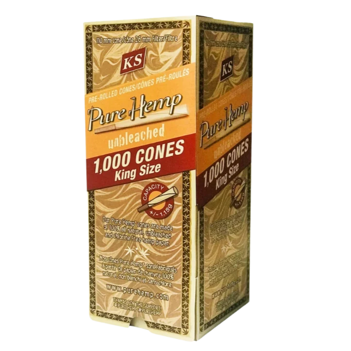 Pure Hemp - Unbleached Hemp Cones - King Size 1000 Stk.