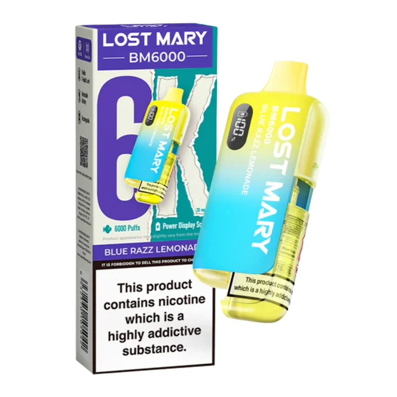 Lost Mary - BM6000 - Blue Razz Lemonade - Vape Kit