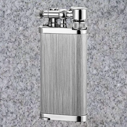 IM Corona: Pipe Lighters: IM CORONA OLD BOY CHROME HAIRLINES