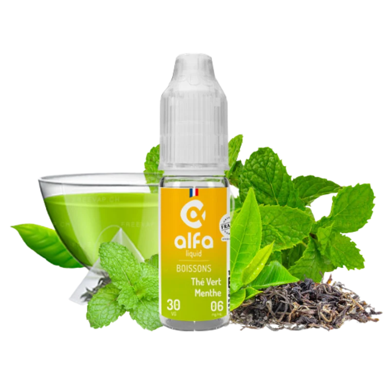 Alfaliquid - Drinks Grüner Tee 10 ml - Auswahl : 70PG/30VG