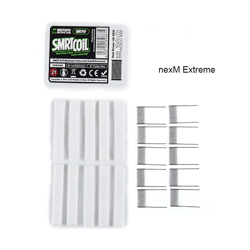 Wotofo SMRT PnP Meshed-Cotton Set Accessories Kit (10Stück/Packung)