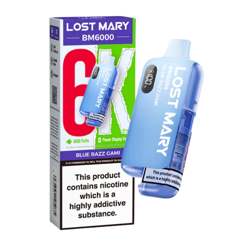 Lost Mary - BM6000 - Blue Razz Gami - Vape Kit