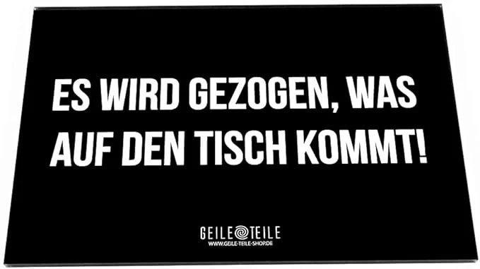 Acrylplatte - Es wird gezogen was auf den Tisch kommt!