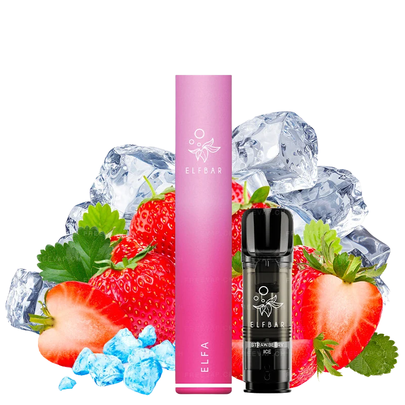 Elf Bar - Elfa Pro - Starterset - Strawberry Ice - Aurora Pink