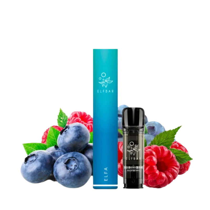 Elf Bar - Elfa Pro - Starterset - Blueberry Sour Raspberry - Aurora Blue